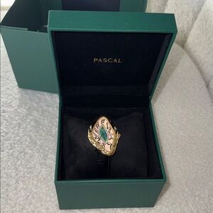 Pascal Paradoxe Lab Grown Diamond Leather Strap Watch, 30mm x 44mm